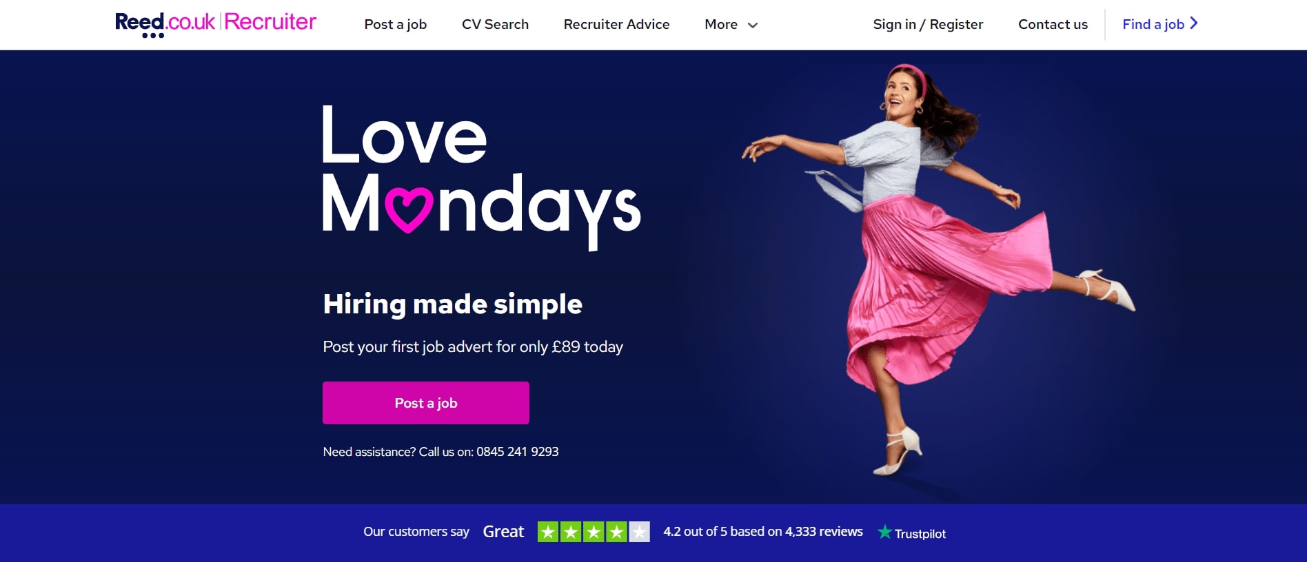 Reed.co.uk homepage